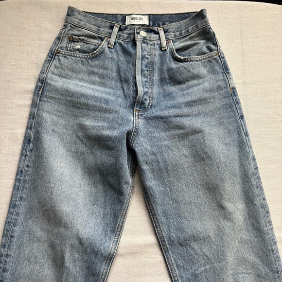 Agolde 90s Pinch High Rise Crop Straight Jeans Endless Size 25 A154D-1206 - Picture 4 of 14